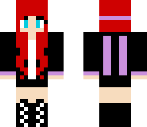 girl withred hair wearing paramore hoody