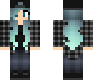 blue haired tomboy