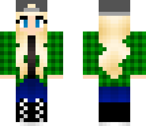 flannel girl with hat