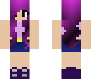 pretty purple hair girl