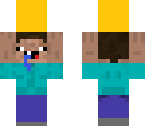 mini steve con bloque de oro
