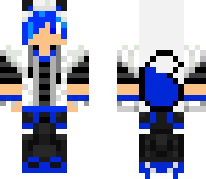 wolf boy top blue hair