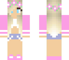 pink flower skater girl