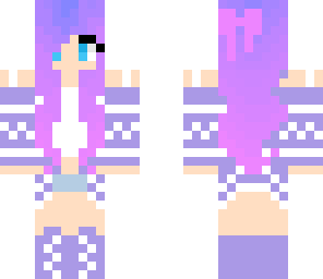 pink and purple cardigan girl