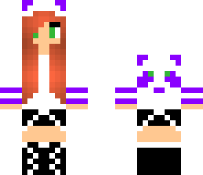 panda girl purple