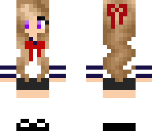 school girl with headphones