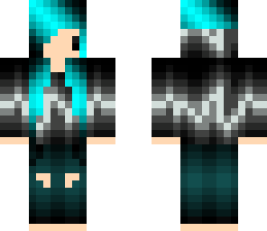 music emo goth scene lightning chibi girl