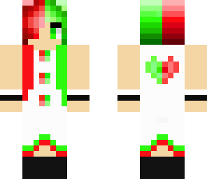 green and red christmas girl