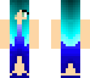 cute blue dress girl