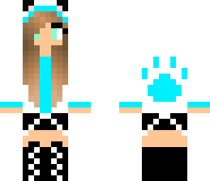 light blue paw print girl