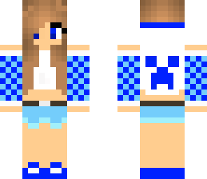 pretty blue creeper girl