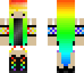 rainbow kawaii girl