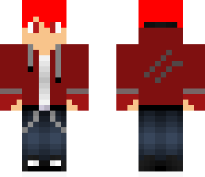 cool red hoodie boy