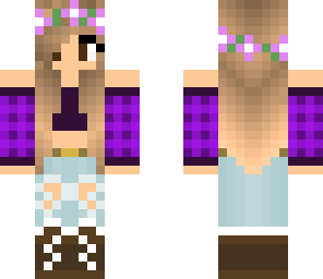 purple plaid flower girl