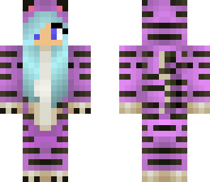 purple tiger girl