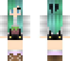 cute cyan hair girl