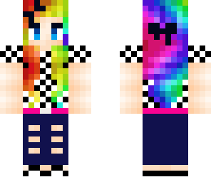 rainbow skater girl