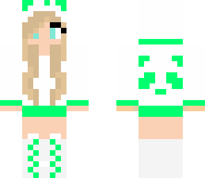 green panda girl