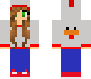 winter chicken girl