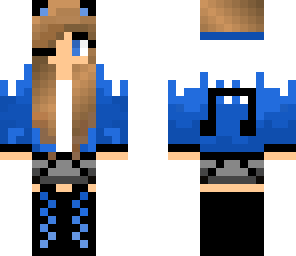 blue music gamer girl