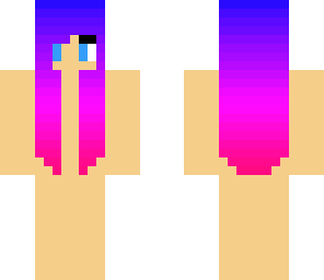 blue to pink ombre skin base