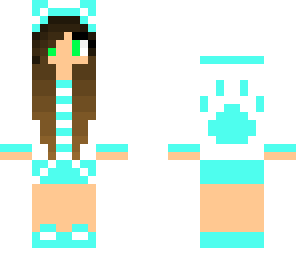 light blue paw girl
