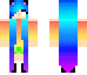 hero girl with rainbow hair