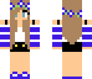 blue flower girl