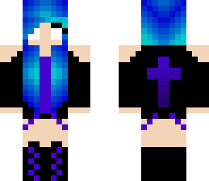 herobrine blue hair girl