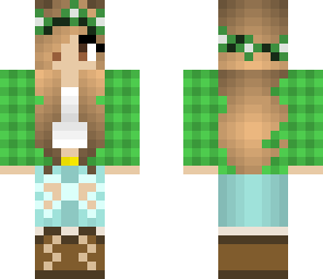 cute green girl