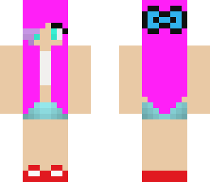 neon pink hair