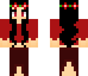 red and black girl