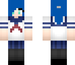 blue haired yandere