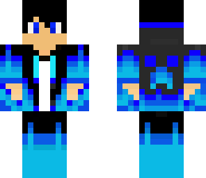 blue fire boy with fire fists and no headphones