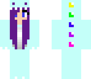 cute purple haired dino