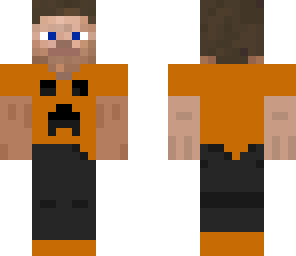black and orange steve