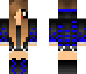 blue with hint off red gamer girl