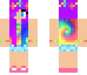 tye dye girl edit of slimeyrainbows' super kawaii
