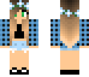 blue plaid girl