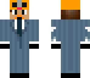businessman with orange bunny hat