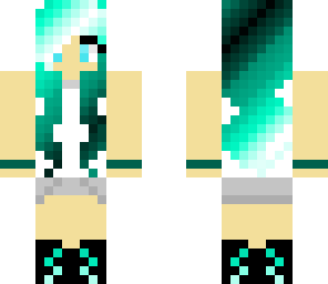 turquiose music girl