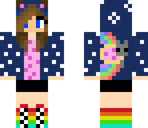 edited short haired nyan cat girl