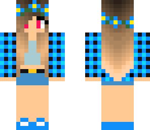 blue flower girl