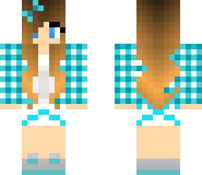 blue plaid girl