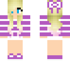 pink striped sweater girl