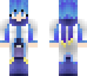 short blue haired girl