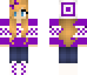 purple winter girl