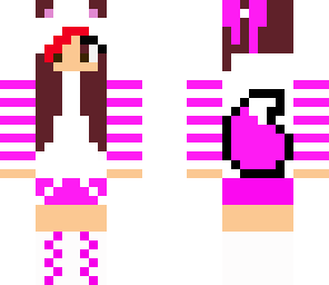pink arctic fox girl
