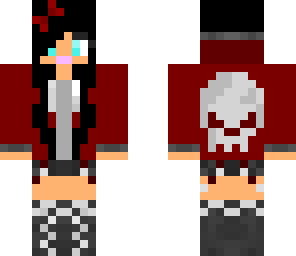 red emo girl