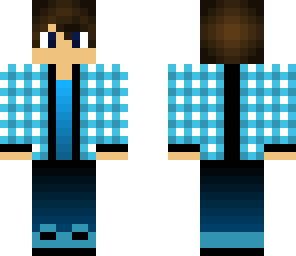 blue plaid boy